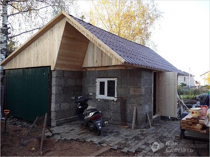 Баня из арболита своими руками
