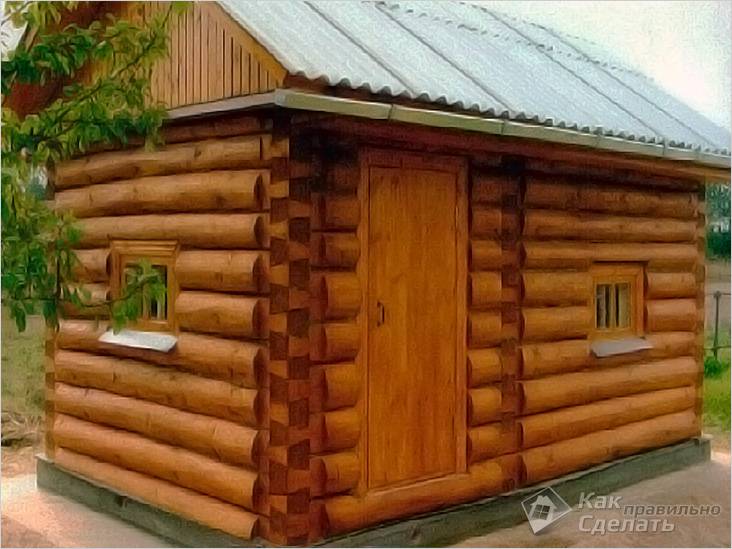 Баня из брёвен своими руками