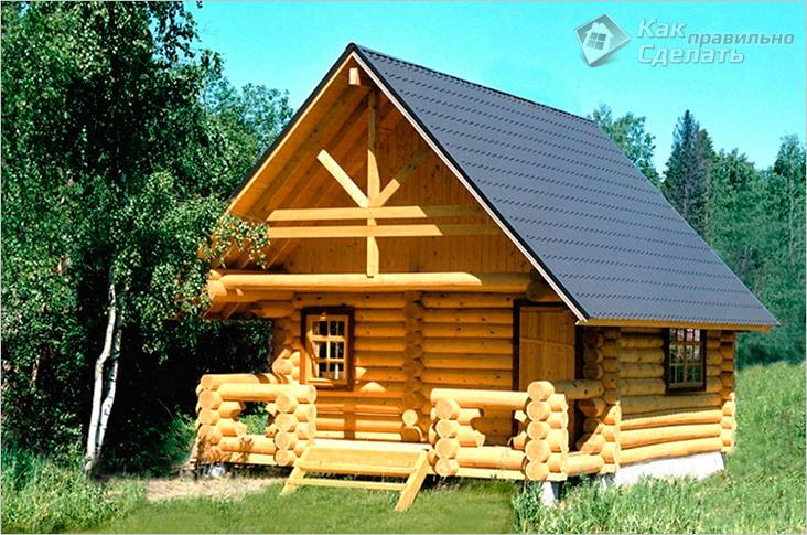 Баня из брёвен своими руками