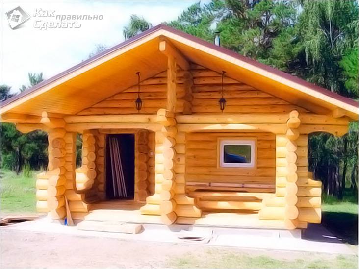Баня из брёвен своими руками