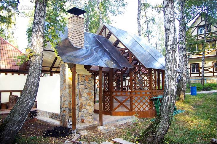 Беседка из поликарбоната своими руками