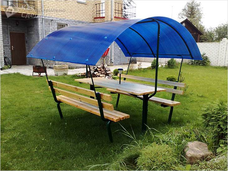 Беседка из поликарбоната своими руками