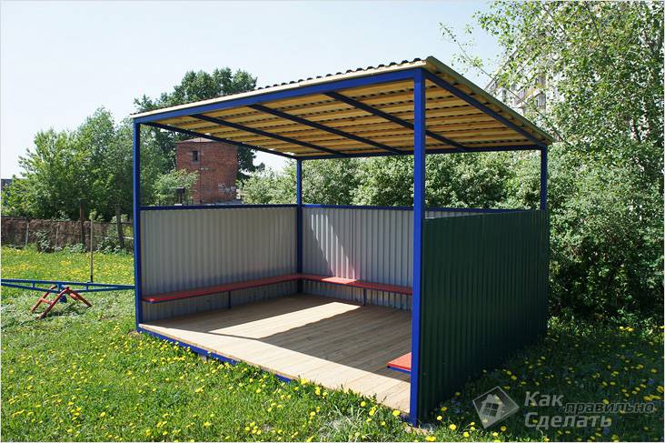 Чем покрыть крышу беседки