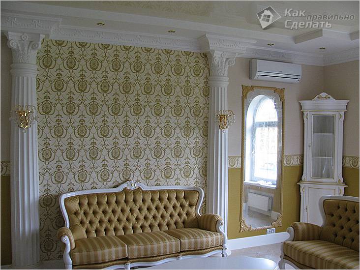 Декоративные колонны в интерьере