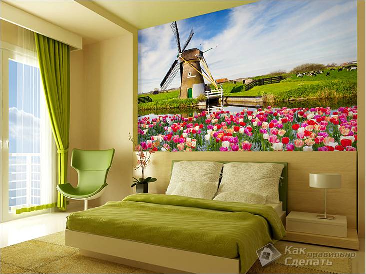 Фотообои в интерьере