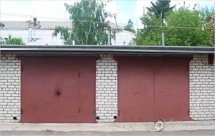 Гараж из кирпича своими руками
