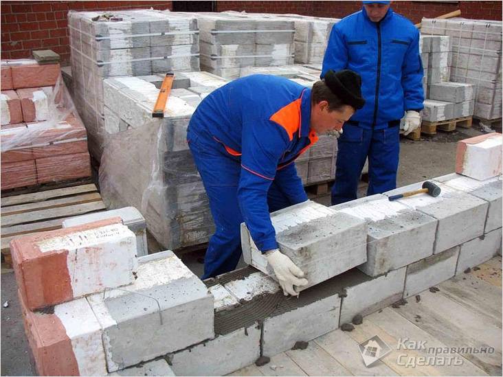 Как класть газосиликатные блоки