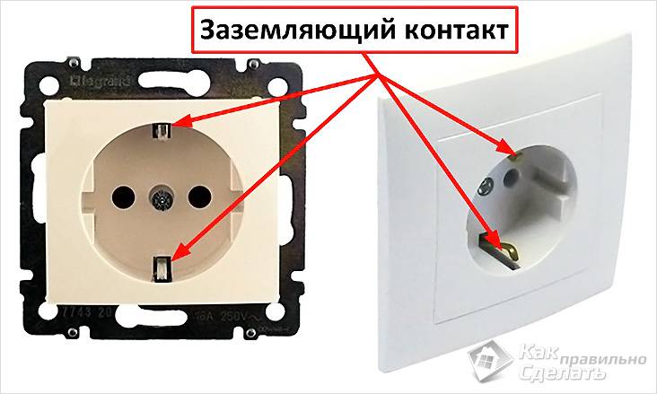 Как подключить розетку с заземлением