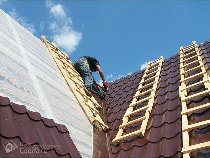 Как покрыть крышу металлочерепицей: пошаговая инструкция по монтажу