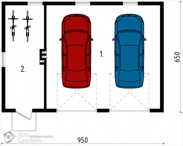 Как построить гараж на две машины