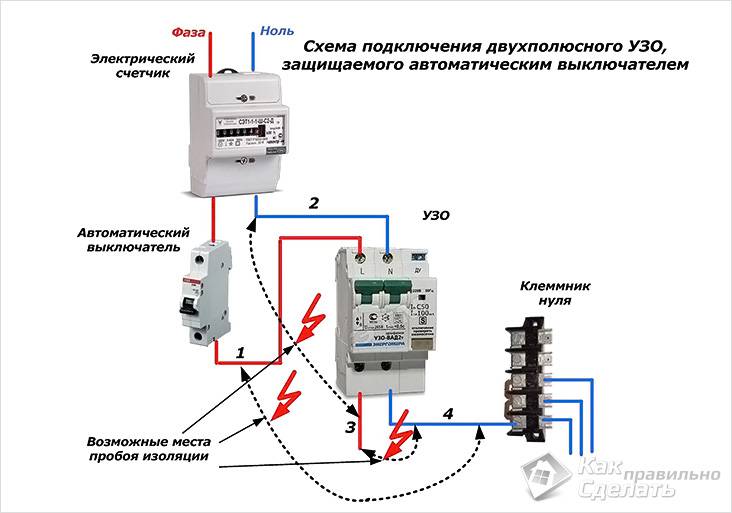 Как правильно подключить УЗО