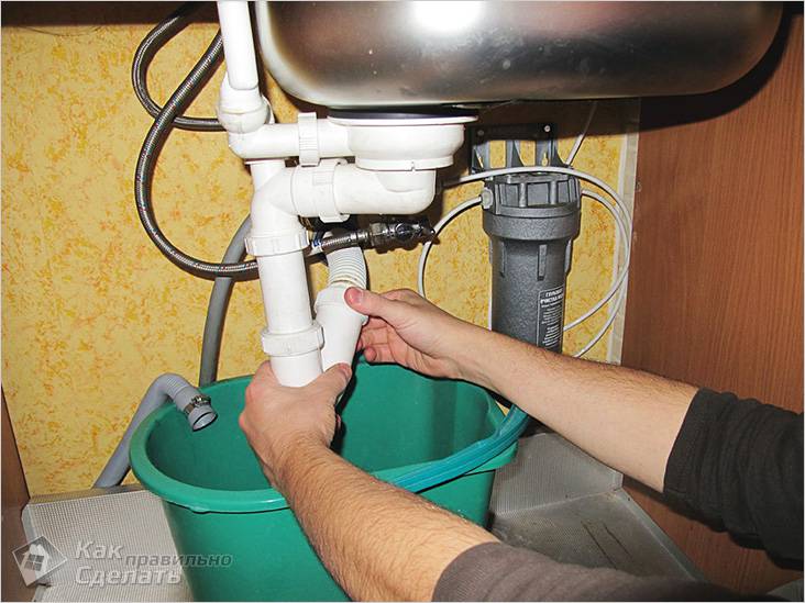 Как установить сифон